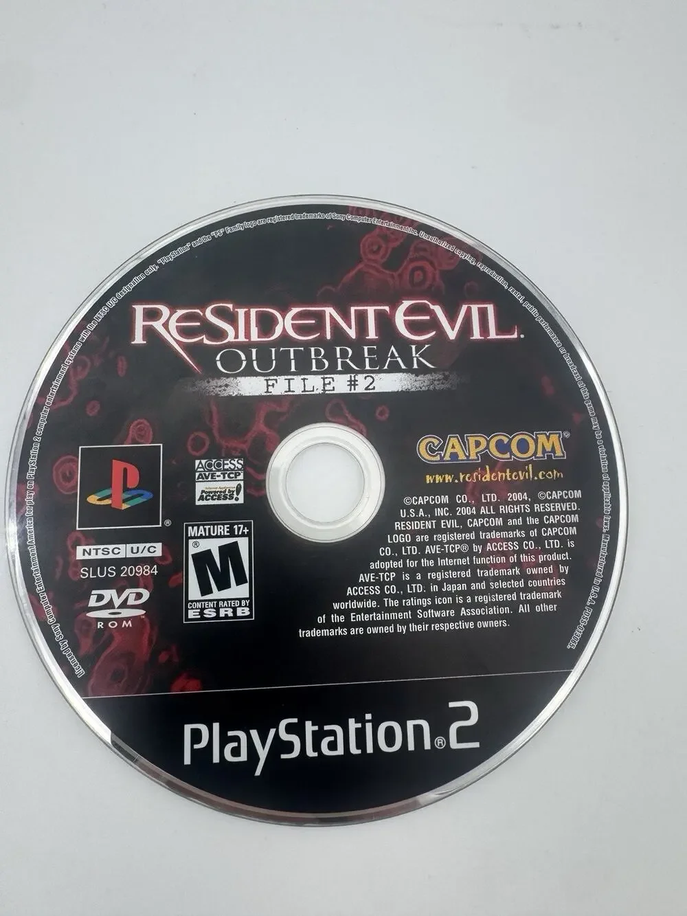 Resident Evil Outbreak File # 2 PlayStation 2 PS2 Game Disc Only